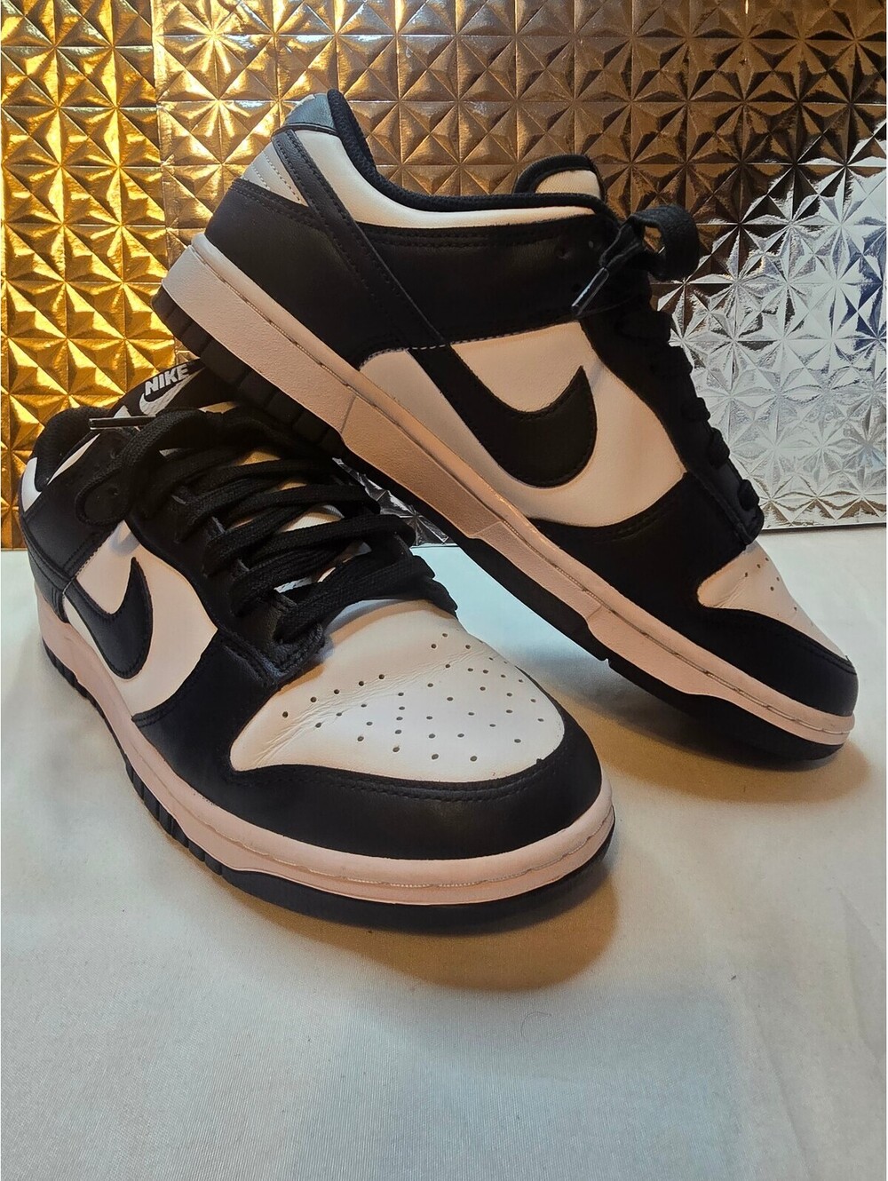 Nike Dunk Low Retro Panda Black White Sneakers DD1503-101 Women's 10.5